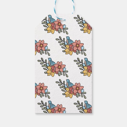 Springtime Dank u wel Baby shower Favor Cadeaulabel (Achterkant)