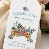 Springtime Dank u wel Baby shower Favor Cadeaulabel
