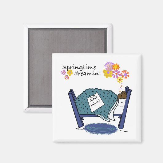 Springtime Dreaming Groundhog Magneet (Voorkant / Achterkant)