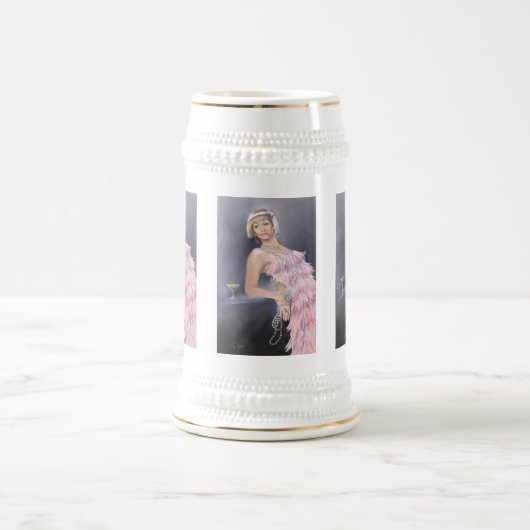 Springtime Flapper Beer Stein Bierpul (Center)