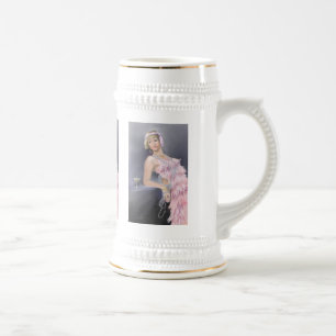 Springtime Flapper Beer Stein Bierpul