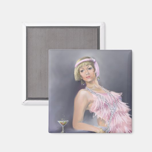 Springtime Flapper Magnet Magneet (Voorkant / Achterkant)