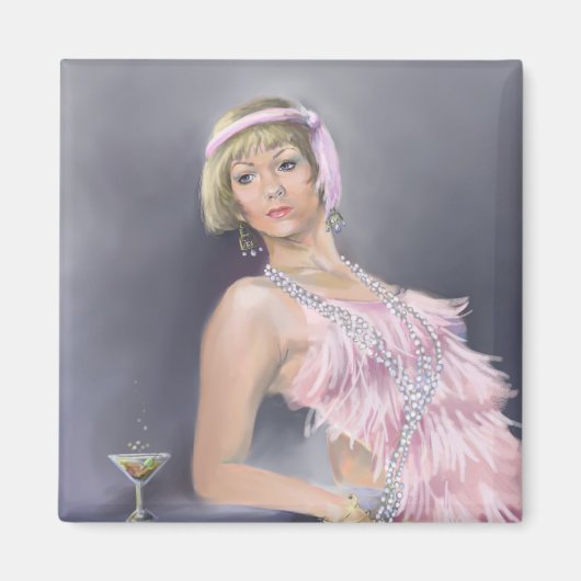 Springtime Flapper Magnet Magneet (Voorkant)