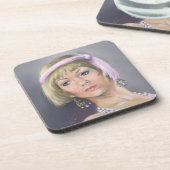 Springtime Flapper Portrait Cork Dessous de verre (Côté gauche)