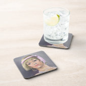 Springtime Flapper Portrait Cork Dessous de verre (Côté Droit)