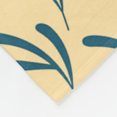 Springtime Floral + Leaf Design Yellow  Fleece Deken (Hoek)