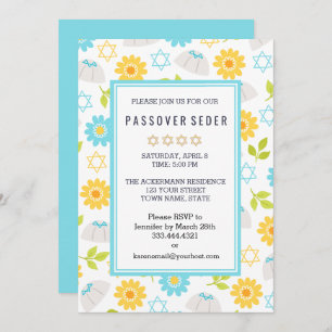 Springtime Floral Passover Sedar-uitnodigingen Kaart
