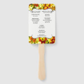 Springtime Floral Wedding Programme Handwaaier (Achterkant)
