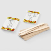 Springtime Floral Wedding Programme Handwaaier (Niet-gemonteerd)