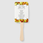 Springtime Floral Wedding Programme Handwaaier (Voorkant)