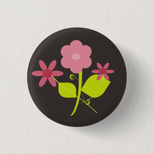 Springtime Flowers Ronde Button 3,2 Cm (Voorkant)