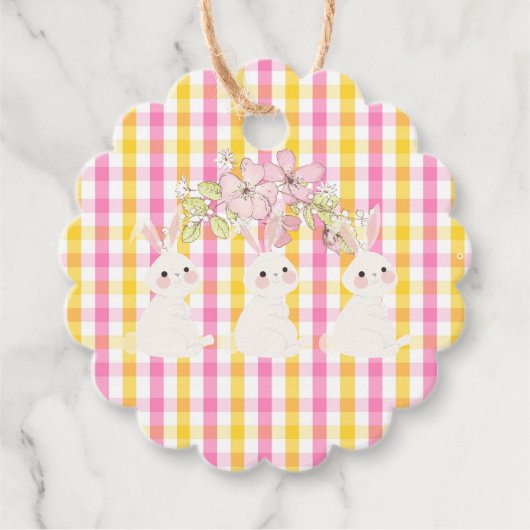 Springtime Gingham Bedankjes Labels (Voorkant)