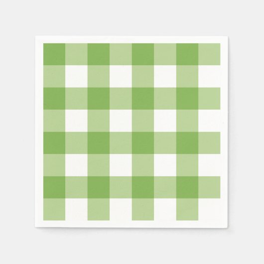 Springtime Gingham & Blooms Baby shower Thema Servet (Voorkant)