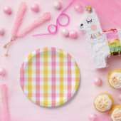 Springtime Gingham Papieren Bordje (Feest)