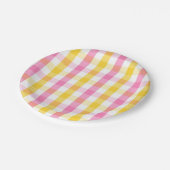 Springtime Gingham Papieren Bordje (Gekanteld)
