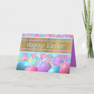 Springtime Happy Easter Eggs Feestdagen Kaart