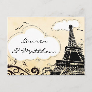 Springtime in de giffeltoren in Parijs Briefkaart