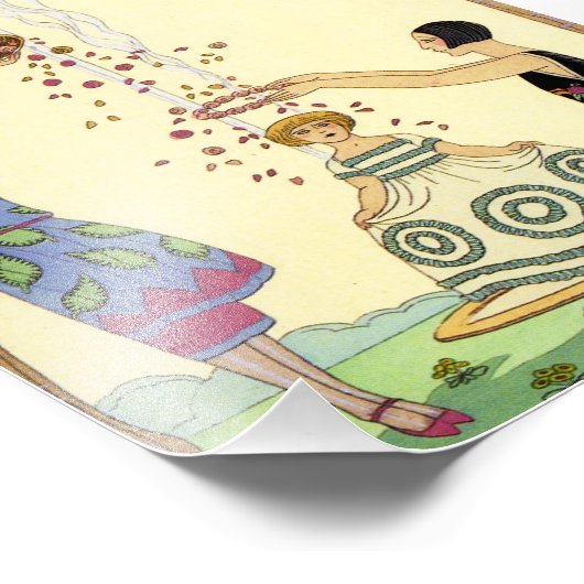 Springtime in Frankrijk Art Deco Foto Afdruk (Hoek)