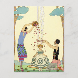 Springtime in het Franse Art Deco-Briefkaart Briefkaart