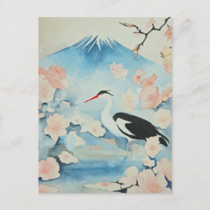 Springtime in Japan beroemd gemaakt door Mike Page Feestdagenkaart