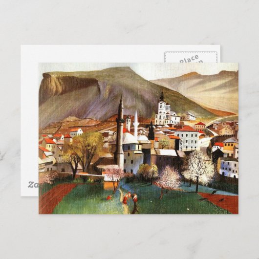Springtime in Mostar Briefkaart (Voorkant / Achterkant)