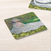 Springtime, Monet Vierkante Kartonnen Onderzetter (Schuin)