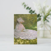 Springtime Monet voor dames lezen Briefkaart (Staand voorkant)