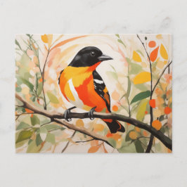 Springtime Natuur Beauty Bird Baltimore Oriole Briefkaart