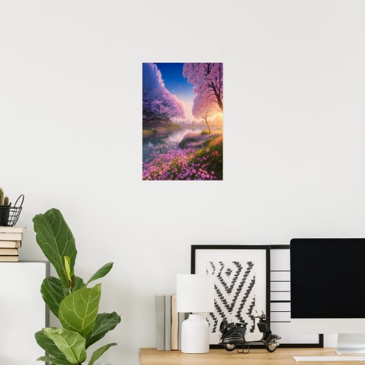 Springtime op het platteland poster (Thuiskantoor)