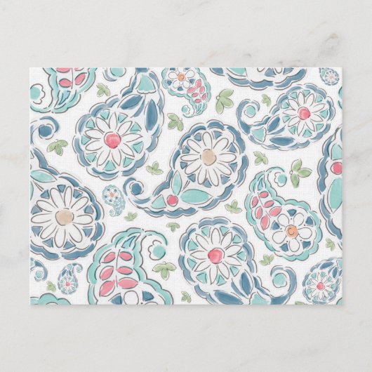 Springtime Paisley Pattern Briefkaart (Voorkant)