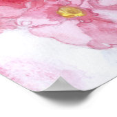 Springtime Pink Cherry Blossom Waterverf Poster (Hoek)