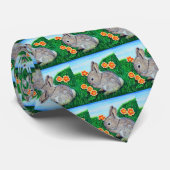 Springtime Rabbit Painting Stropdas (Opgerold)