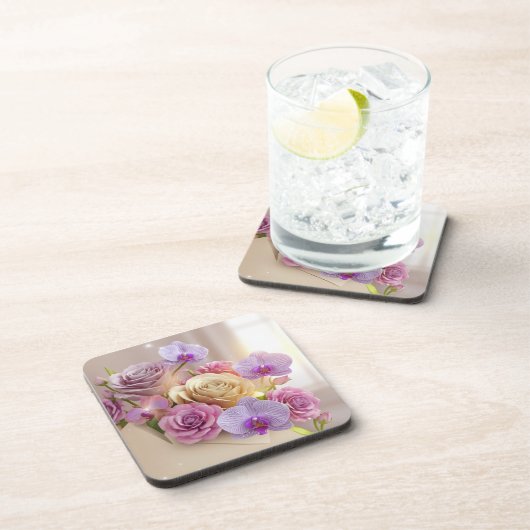 Springtime Splendor 3D-Wenskaart met Dew-Kiss Bier Onderzetter (Rechterzijde)