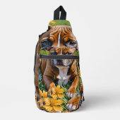 Springtime Staffordshire Bull Terrier Puppy, Sling Bag (Voorkant)