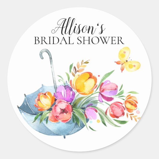 Springtime Tulpen Vrijgezellenfeest Envelope Seal Ronde Sticker (Voorkant)