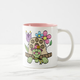 Springtime Turtle Tshirts en Gifts Tweekleurige Koffiemok