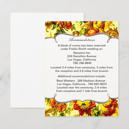 Springtime Wedding Enclosure Kaart (Voorkant / Achterkant)