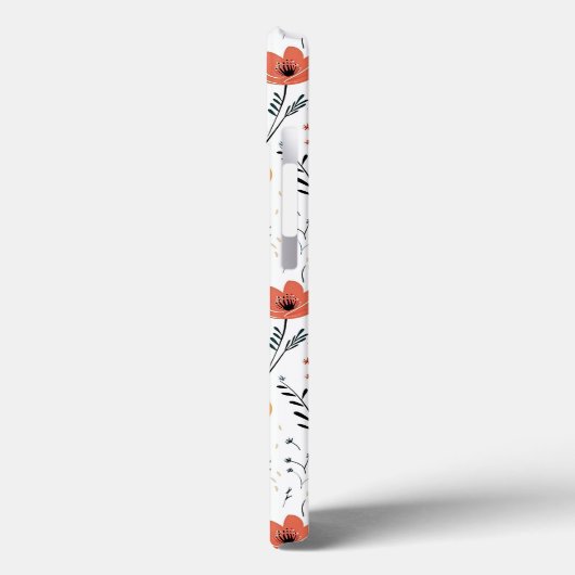 Springtime Wildflowers Patroon, Rust, Tan, Blauw Case-Mate iPhone Case (Achterkant / Links)