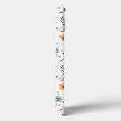 Springtime Wildflowers Patroon, Rust, Tan, Blauw Case-Mate iPhone Case (Achterkant / Rechts)
