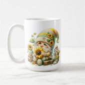 Springtime Zonnebloem Gnome Keramische Mok (Links)