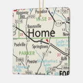 Springtown Texas Map Keramisch Ornament (Links)