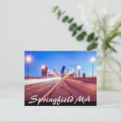 springveldmassachusetts skyline briefkaart (Staand voorkant)