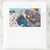 SPRINGVOEDING / MODE KOSTUMONTWERPER RECHTHOEKIGE STICKER (Tas)