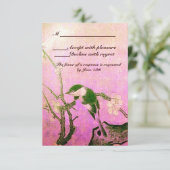 SPRINGVOEDING OP DE STROOMBOOM MONOGRAM PINK RSVP KAARTJE (Staand voorkant)