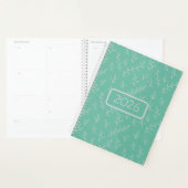 Springy: Hand-Sketched Leaves on Mint Green Planner (Display)