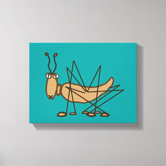 Sprinkhaan Canvas Afdruk (Voorkant)