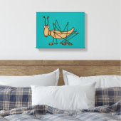 Sprinkhaan Canvas Afdruk (Insitu (Slaapkamer))