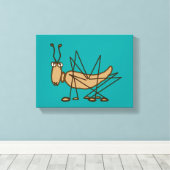 Sprinkhaan Canvas Afdruk (Insitu (Houten vloer))