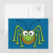 sprinkhaan-cartoon briefkaart (Voorkant / Achterkant)