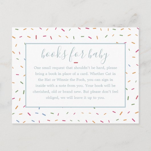 Sprinkings Baby shower Book Insérer une carte de d (Devant)